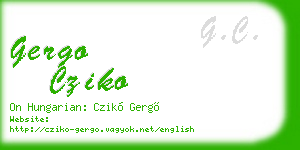 gergo cziko business card